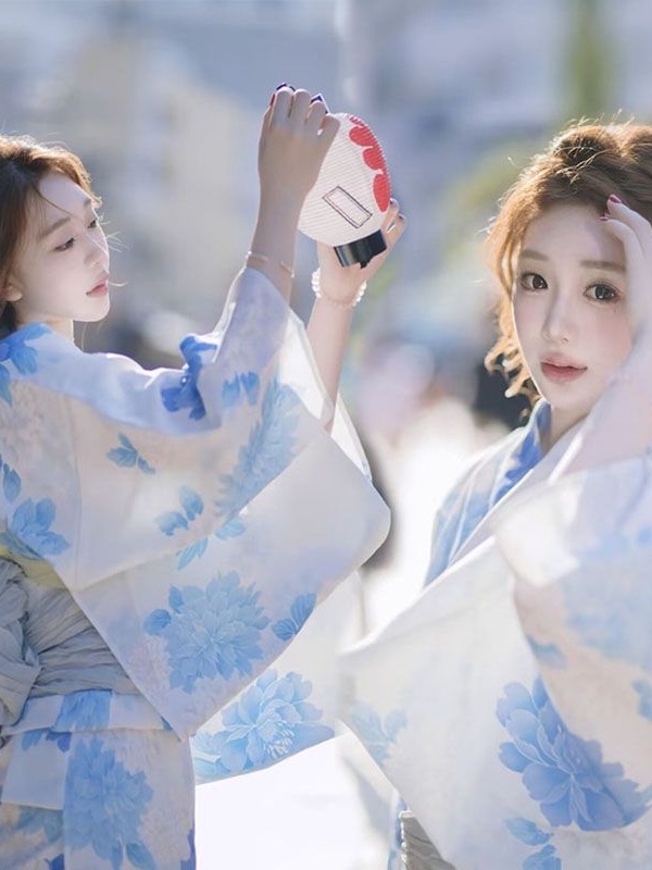 Ethnic Style Dresses - Traditional Japanese Kimono Style Photography Clothing