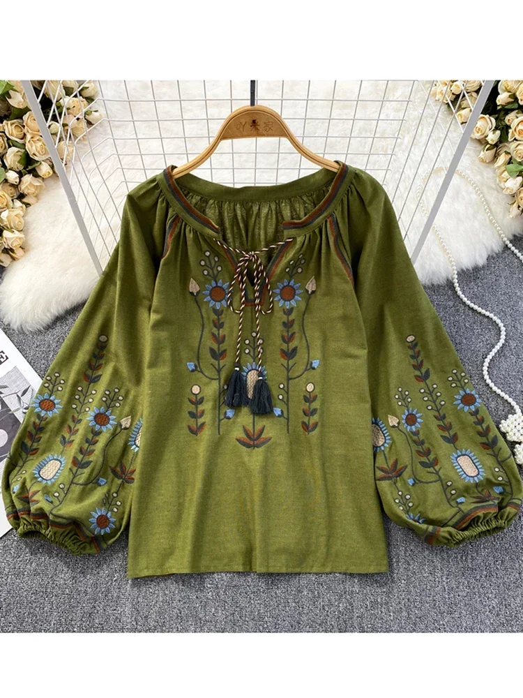 Women Spring Blouse Ethnic Sty - огляд і ціна Ethnic Fashion Clothing