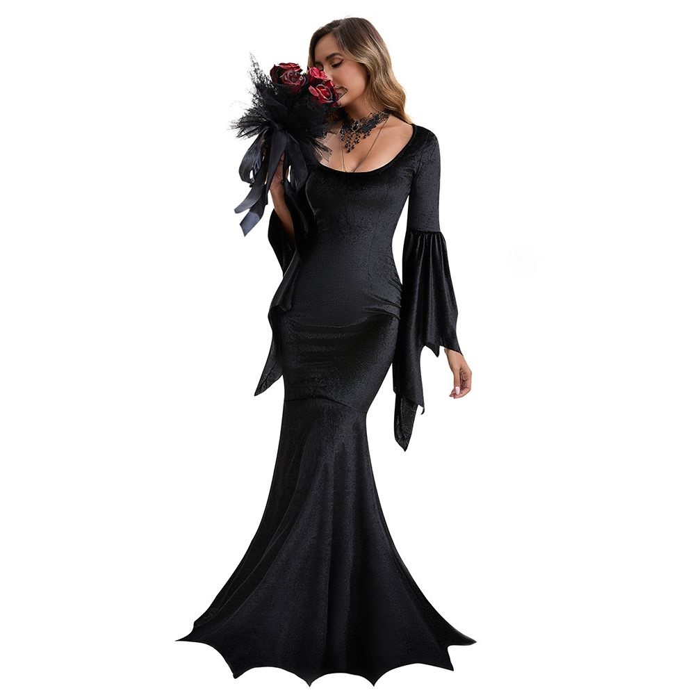 Gothic  Bat Witch Long Dress H - огляд і ціна Ethnic Clothing & Online Fashion Store Khaadi Us
