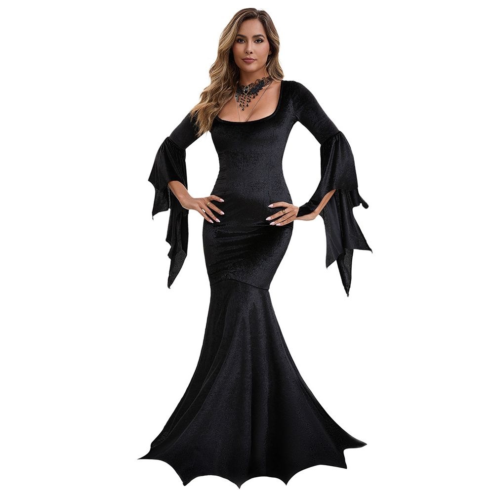 Gothic  Bat Witch Long Dress H - огляд і ціна Ethnic Clothing & Online Fashion Store Khaadi Us