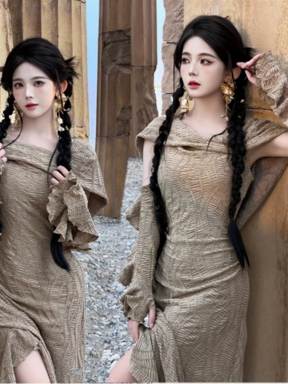 Desert  Themed Long Dress Wome - огляд і ціна Ethnic Fashion Photography