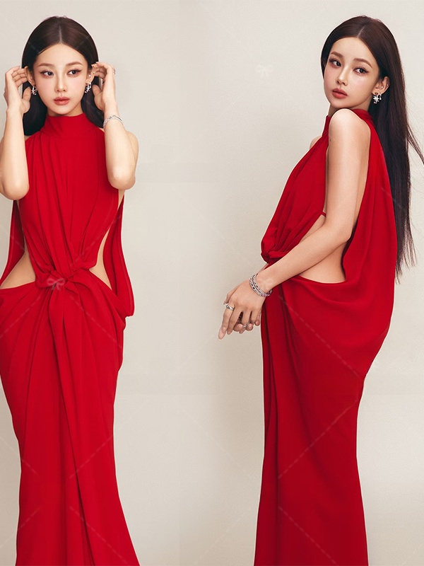 Red Portrait Photography Dress - огляд і ціна Ethnic Fashion Photography