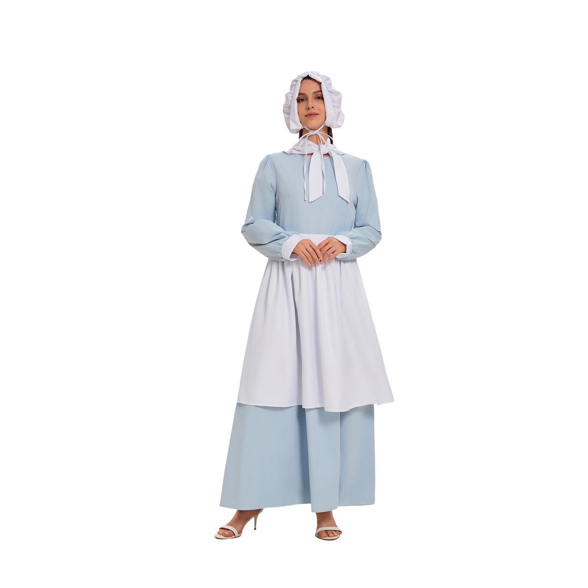 Blue Halloween COS Dress with  - огляд і ціна Ethnic Style Dresses