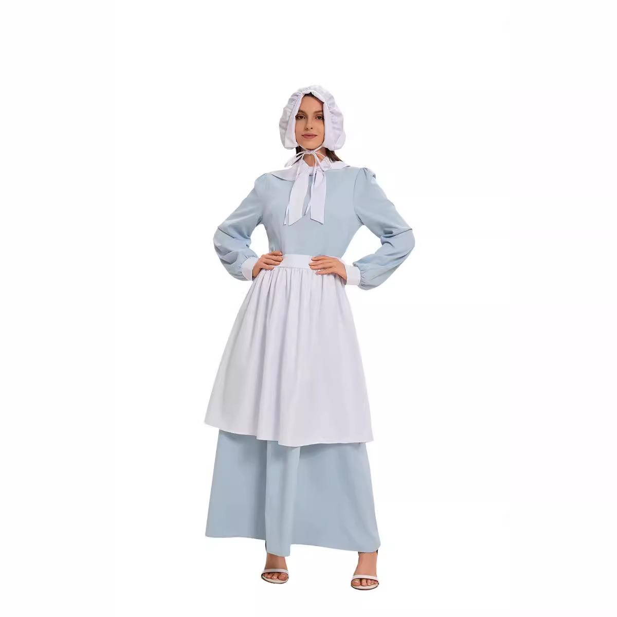 Blue Halloween COS Dress with  - огляд і ціна Ethnic Style Dresses