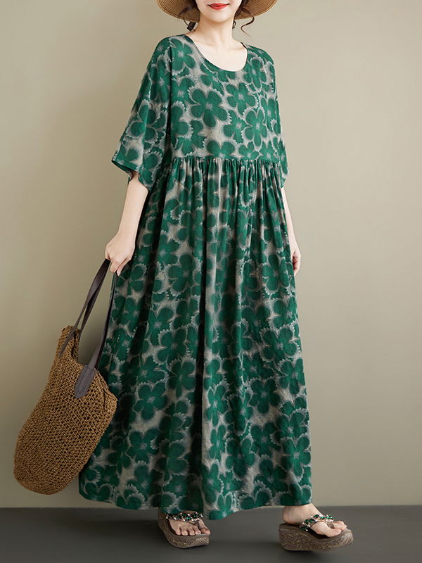 Summer New plus Size round Nec - огляд і ціна Ethnic Style Dresses